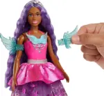 Kukull Barbie “Brooklyn” me 2 kafshë fantastike dhe fustan – nga seria Touch of Magic, me flokë të gjatë vjollcë