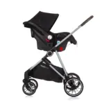 Baby Stroller AURA- Obsidian/Silver