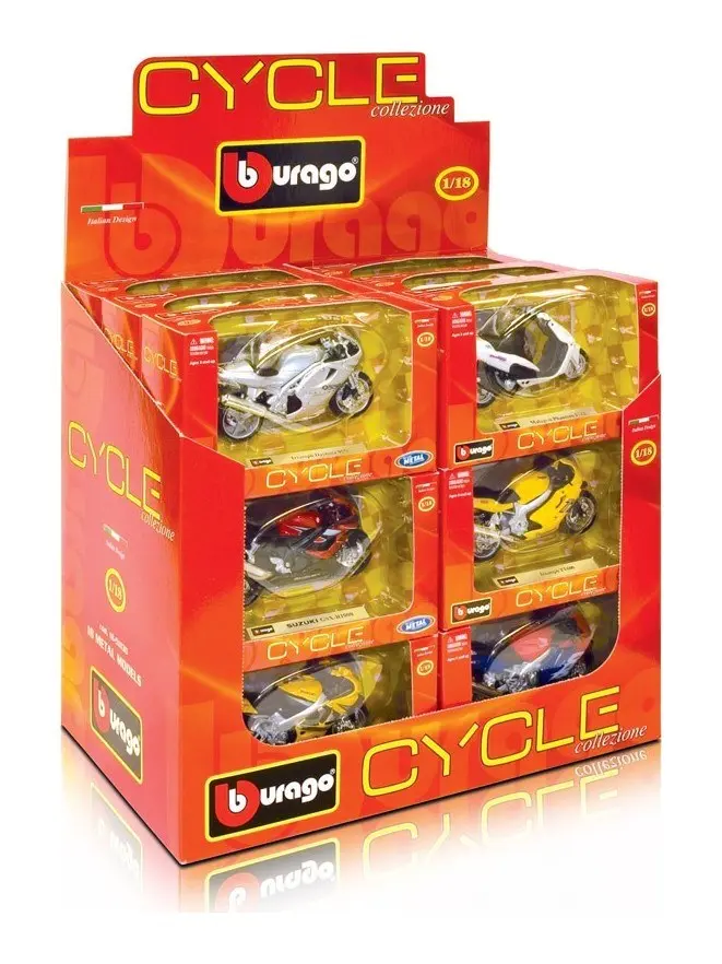 Bburago Cycle метален модел мотор 1:18, асортиман – слика 3