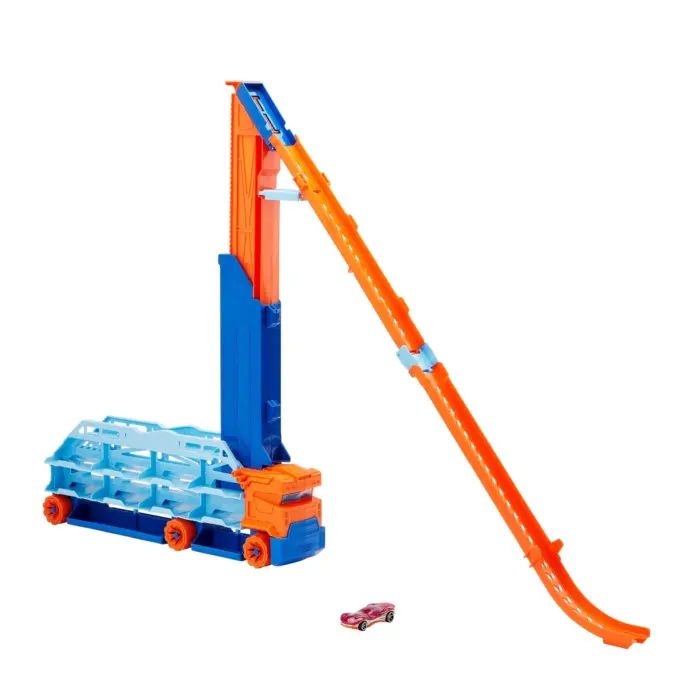 Hot Wheels City Transportues Speed Drop që shndërrohet në pistë – foto 3