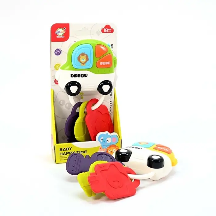 Играчка кола и клучеви за бебиња Baby Happy Time, со звуци