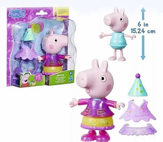 Hasbro Фигура Peppa Pig со облека за пресоборување, 7 делови