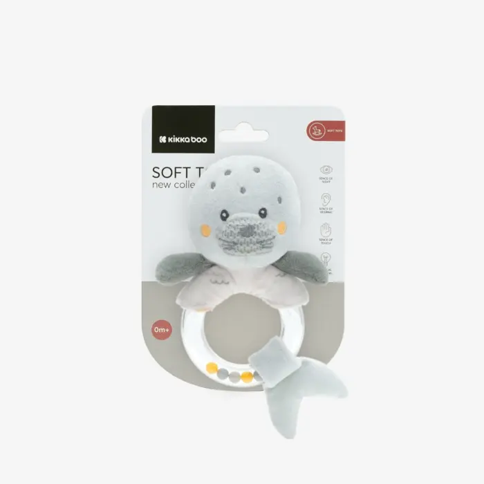 Kikka Boo Soft rattle Seally Me with colorful balls, 20 cm