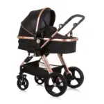 Baby Stroller Havana- Obsidian/Gold