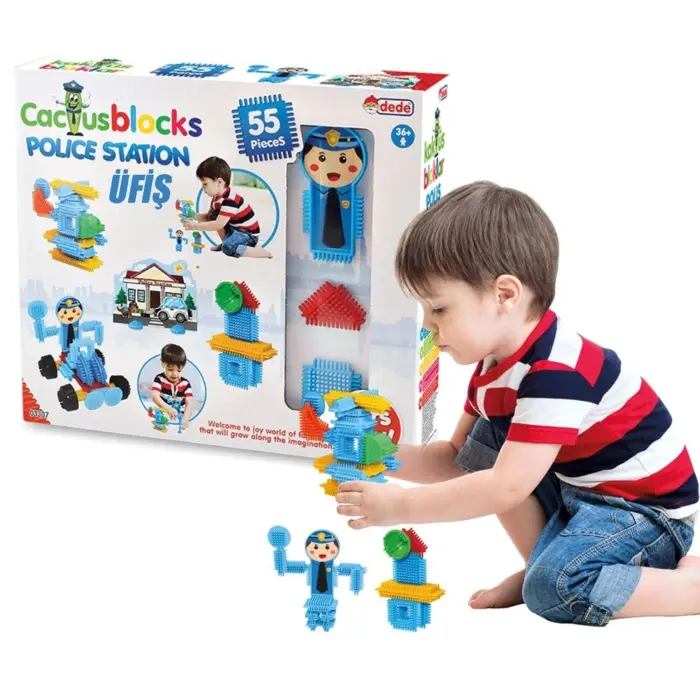 Dede Cactusblocks “Police Station” building blocks, 55 pieces