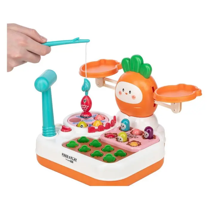 Free2Play Едукативна играчка 4 во 1 Забавно зајче Fun Carrot, 4 игри – слика 2