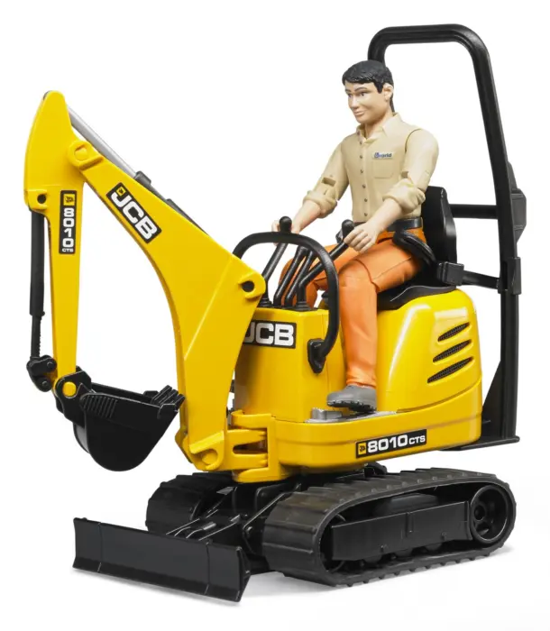 Bruder Мини багер JCB 8010 CTS со градежен работник, 1:16