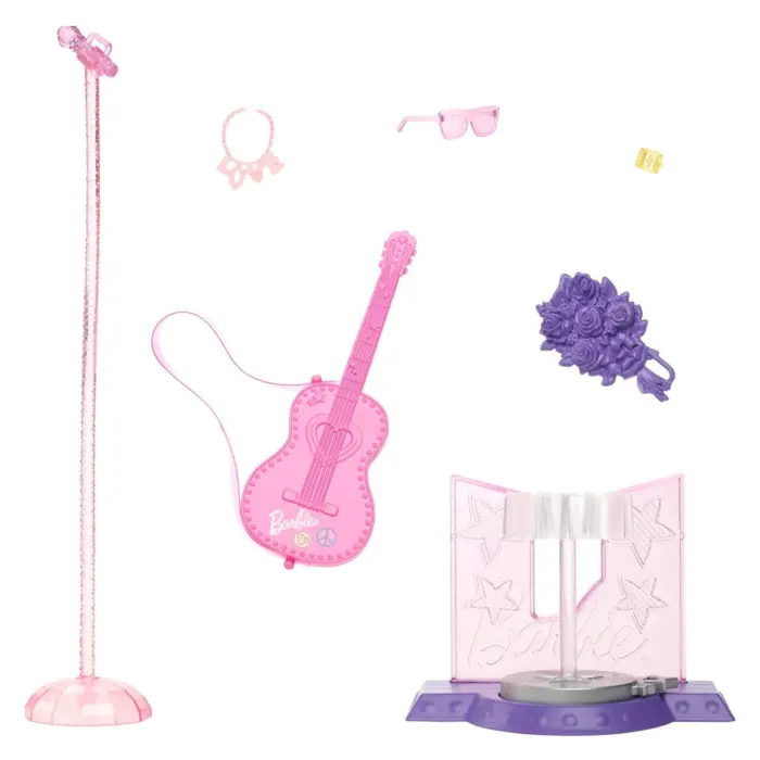 Barbie Pop star doll with guitar and stage, 10 accessories – image 3