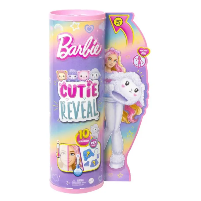 Barbie Кукла Cutie Reveal во костим јагне, 10 изненадувања – слика 3