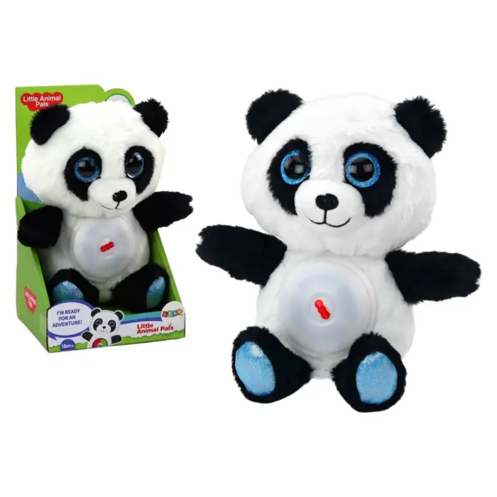 Panda pelushi me dritë dhe muzikë
