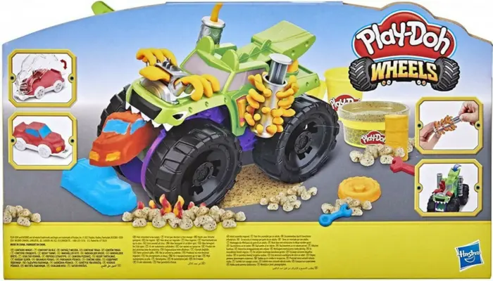 Play‑Doh Wheels Chompin’ Monster Truck – set with 4 tubs of play dough and a multifunctional monster truck