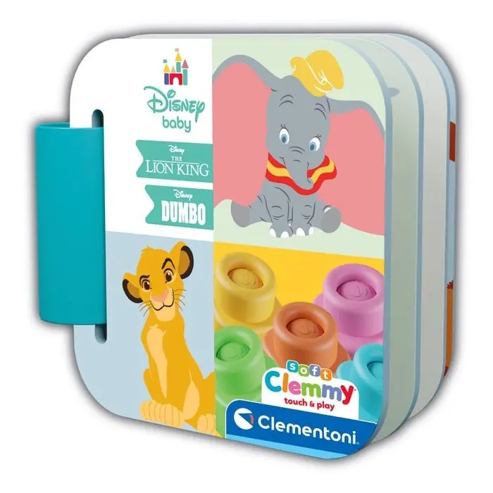 Clementoni Soft Clemmy Disney Baby Сет Simba и Dumbo со меки коцки и книга – слика 3