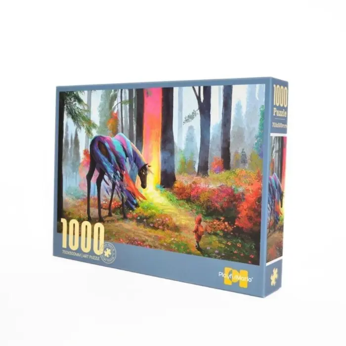 1000-piece puzzle, horse in a colorful forest, 70 x 50 cm – image 2