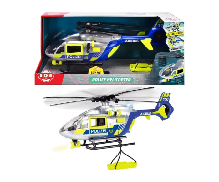 Dickie Toys Полициски хеликоптер Airbus H145, 36 cm, светло и звук – слика 5