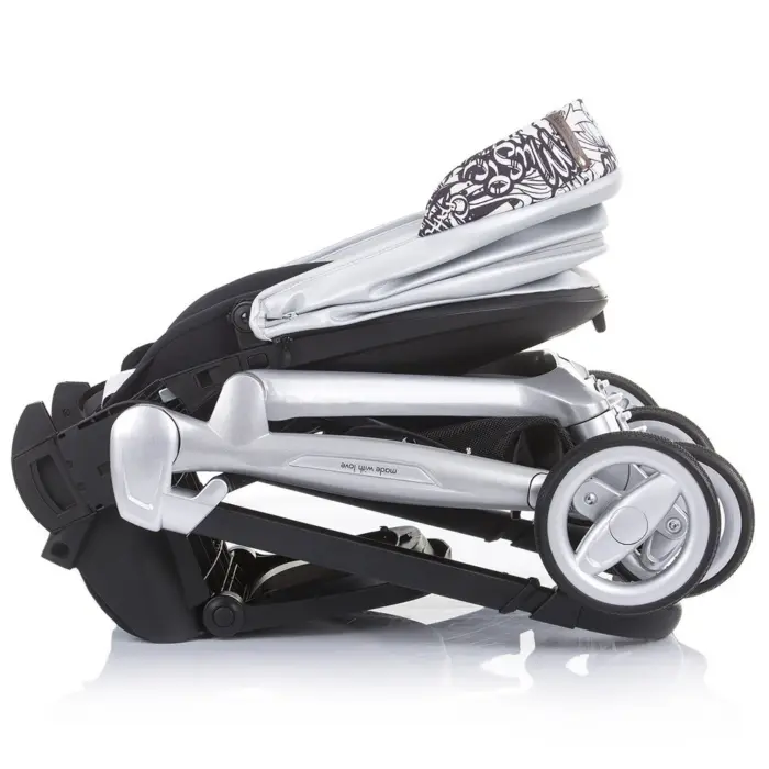 Chipolino Бебешка количка Emotion 3 во 1 со автоседиште, Silver (сребрена) – слика 6