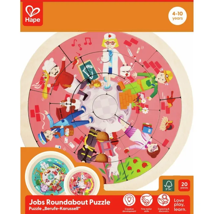 Hape Enigmë druri dyanëshe Rrjedhë rrethore – profesione, 19 pjesë