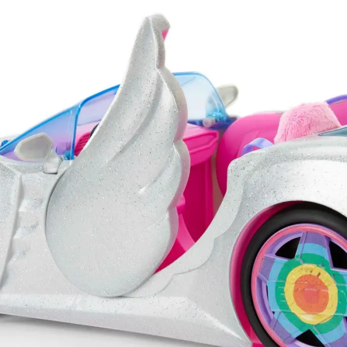 Barbie Extra convertible with 2 dolls, pets and 14 accessories