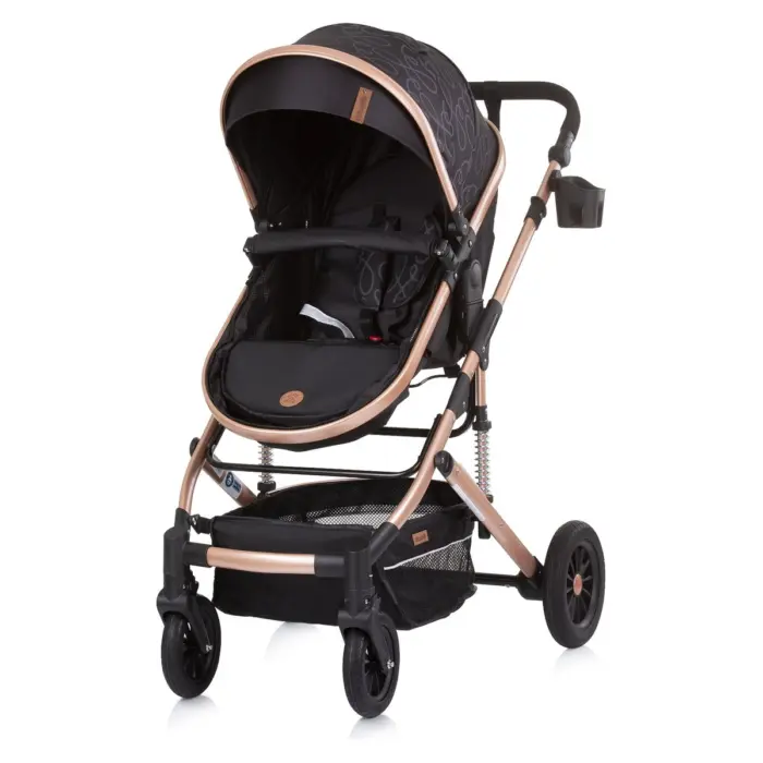 Chipolino Estelle 2-in-1 baby stroller, Ebony (black)