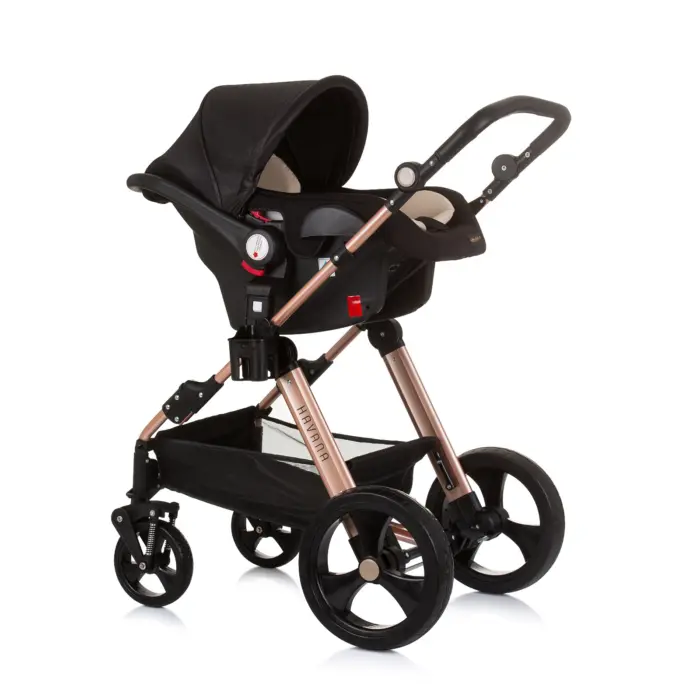 Baby Stroller Havana- Obsidian/Gold