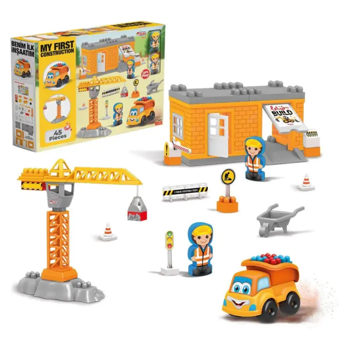 ak-03160-1 DEDE My First Construction Site block set, 45 pieces, 03160