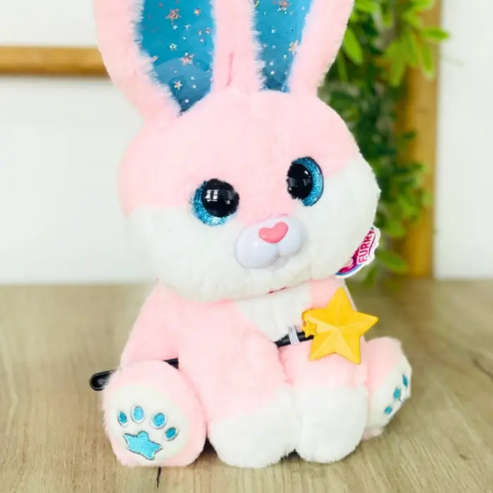 Интерактивно плишано зајаче Magic Rabbit со волшебно стапче и светлечки уши – слика 3