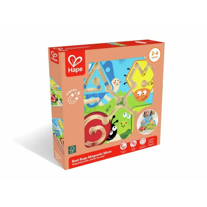 Hape Tabelë-labirint magnetike prej druri Best Bugs me insekte – foto 3