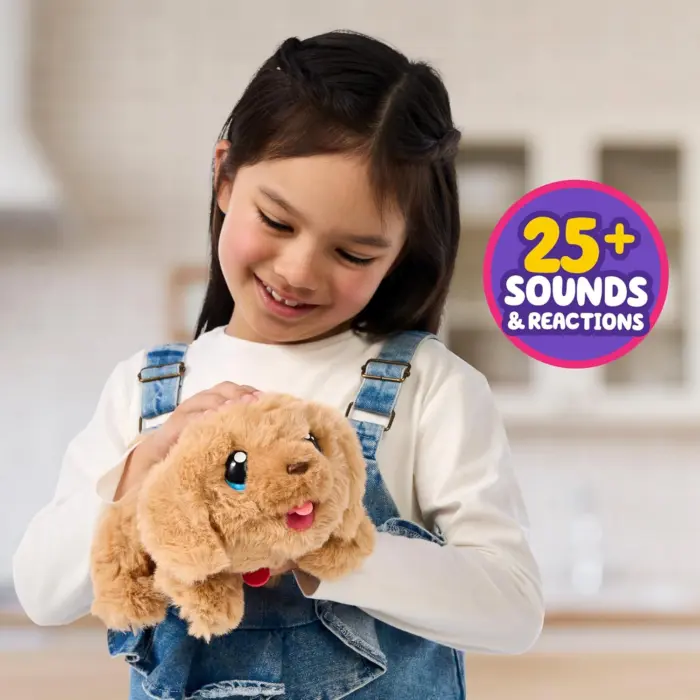 Little Live Pets – My Puppy’s Home Playset со интерактивно куче и 25+ звуци, вклучено куќичка и сет алатки