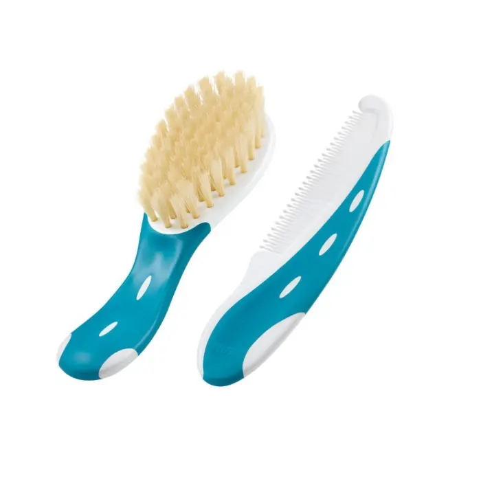 NUK baby brush and comb set, brush with natural soft bristles