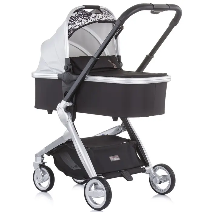 Chipolino Бебешка количка Emotion 3 во 1 со автоседиште, Silver (сребрена) – слика 3