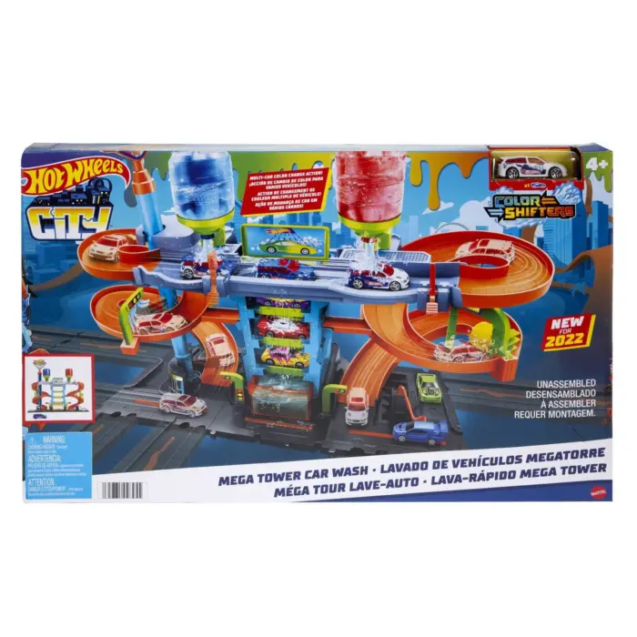 Hot Wheels City Mega lavazh makinash me makinë që ndryshon ngjyrë – foto 2