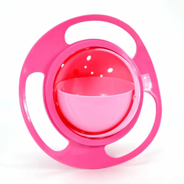 Baby Jem Чинија Amazing Bowl што не се истура, ротација 360°, розова – слика 2