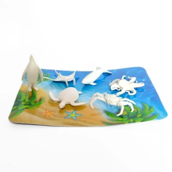 Set për ngjyrosjen e figurave Coloring Ocean – 6 kafshë oqeanike në valixhe të vogël – foto 4
