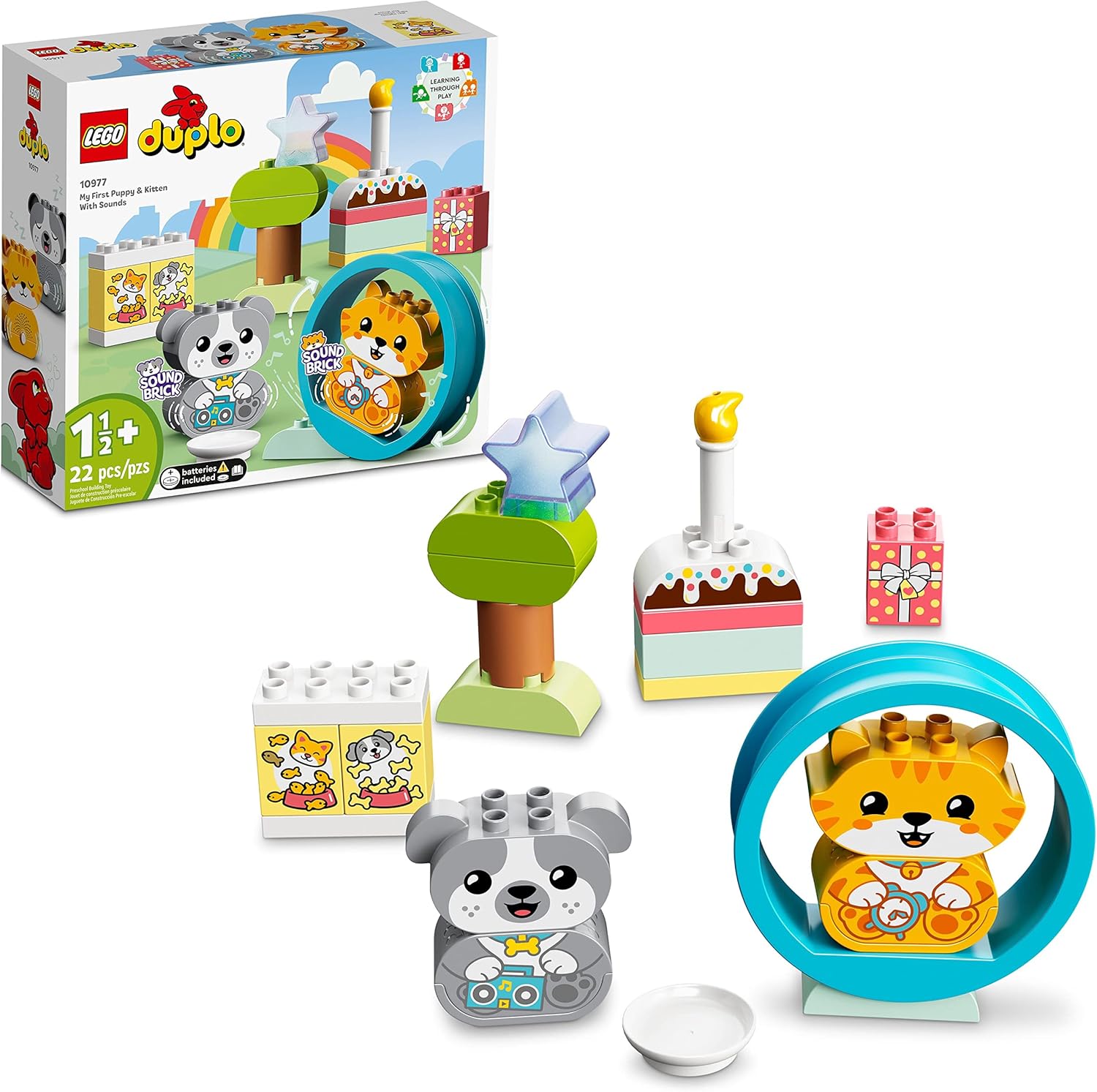 10977 лего дупло кученце маче