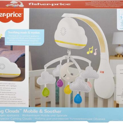 фишер прајз бебешка играчка за над креветче која се претвора во ноќна столна ламба која испушта звуци