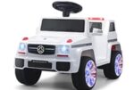 Детски џип Mercedes G-класа AMG со светла и музика, бел