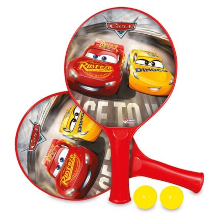 DEDE Cars racket set with balls, 4 pieces, 03112