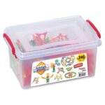 DEDE Butterfly puzzle construction set in a box with handle, 240 pieces, 03146