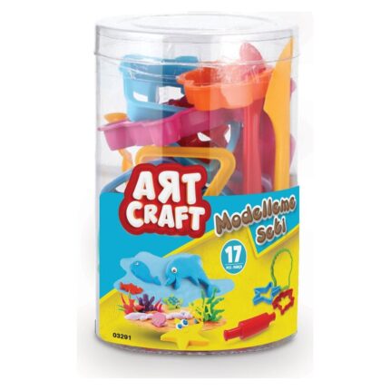 ART CRAFT Modeling tool set in a cylinder box, 17 pieces, 03291