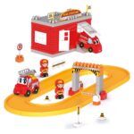DEDE Fire Station block set with track, 47 pieces, 03323