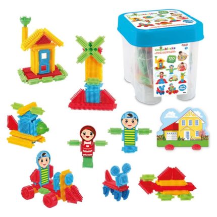 DEDE Cactus Blocks in a bucket, 120 pieces, 03324