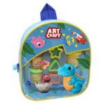 ART CRAFT Play dough set in a blue backpack Dinosaur, 12 pieces, 224 g, 03339