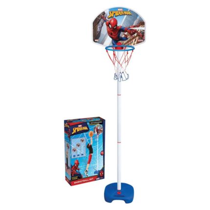 Koshi basketbolli DEDE Spider-Man me këmbë, me lartësi të rregullueshme deri në 155 cm, 03404