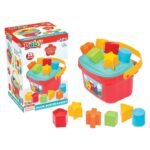 DEDE Baby bucket sorter with basket, 13 pieces, 03414