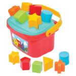DEDE Baby bucket sorter with basket, 13 pieces, 03414