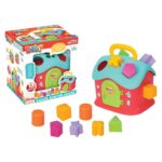 DEDE Baby house sorter with geometric shapes, 13 pieces, 03418