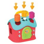 DEDE Baby house sorter with geometric shapes, 13 pieces, 03418