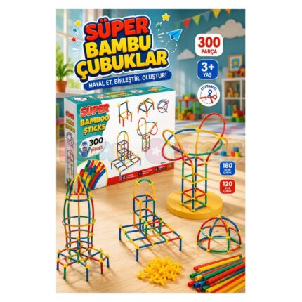 DEDE Super Bamboo building stick set, 300 pieces