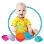 DEDE mini tower with stacking balls, 8 pieces, 03467