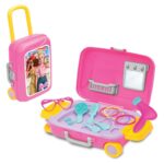 DEDE Barbie beauty salon in a wheeled suitcase, 18 pieces, 03486
