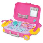 DEDE Barbie beauty salon in a wheeled suitcase, 18 pieces, 03486
